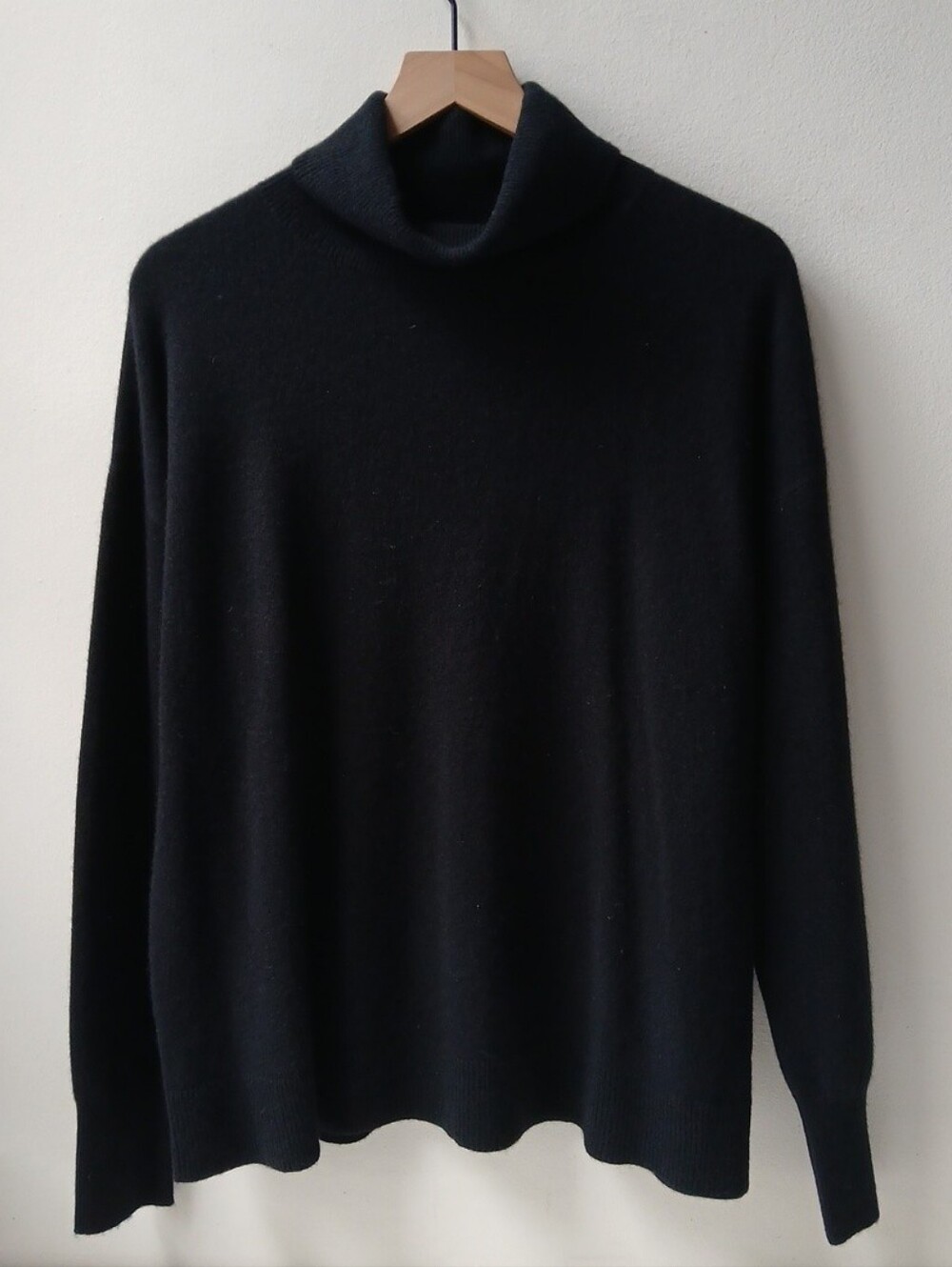 Nordstrom 100% Cashmere Turtleneck Sweater Black Women's XL